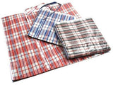 1x Large Stripe Bag Packing Storage Strip Zip Shopping Travel Check House Moving 65cm x 60cm x 25cm - Front View