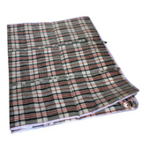 1x Large Stripe Bag Packing Storage Strip Zip Shopping Travel Check House Moving 65cm x 60cm x 25cm - 45-Degree Angle