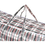12x Large Stripe Bag Packing Storage Strip Zip Shopping Travel Check House Moving 90cm x 78cm x 25cm - 45-Degree Angle