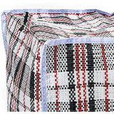 48x Large Stripe Bag Packing Storage Strip Zip Shopping Travel Check House Moving 90cm x 78cm x 25cm - Top-Down View