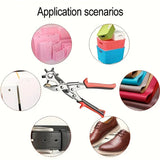 Multi-Size Leather Belt Eyelet Hole Punch Puncher Plier Revolving Handcraft Tool - 45-Degree Angle