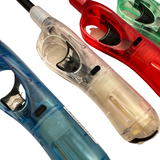 1x Clear Long Gas Lighter for BBQ Kitchen Cigarette w/ Safety Lock - Assorted Colours - Side View