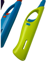 1x Long Gas Lighter for BBQ Kitchen Cigarette w/ Safety Lock - Assorted Colours - Side View