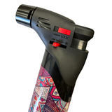 1x Jet Gas Lighter Torch Gun Gas w/ Refillable Butane & Safety Lock - Assorted Colours - Top-Down View