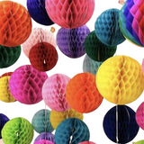 12x HONEYCOMB BALL Tissue Paper Ball Lantern Decor Wedding Party Birthday Bulk - Front View