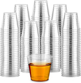 1080pcs 30ml Reusable & Disposable Plastic Shot Glasses Clear Cups Event Tastings Bulk - Front View