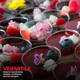 1080pcs 30ml Reusable & Disposable Plastic Shot Glasses Clear Cups Event Tastings Bulk - Rear View