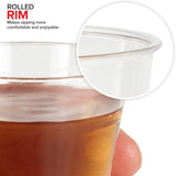 1080pcs 30ml Reusable & Disposable Plastic Shot Glasses Clear Cups Event Tastings Bulk - Close-Up Angle