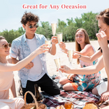 144x 150ml Premium Plastic Champagne Glasses Flutes Mimosa Bulk - Clear - 45-Degree Angle