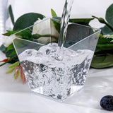 360x Premium Plastic Square Dessert Cups BPA Free Extra Strong Bulk - Clear - Side View