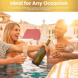 144x 210ml Premium Plastic Wine/Champagne Glasses Flutes Bulk - Clear - Top-Down View