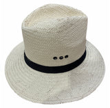 Dents DENTS Woven Paper Straw Panama Hat Trilby Fedora - L/XL (One Size) - Side View