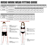 HUSKI Site Mens Hi Vis Wool Blend Bomber Jacket 3M Reflective Tape High Visibility - Yellow/Navy - 4XL - Side View