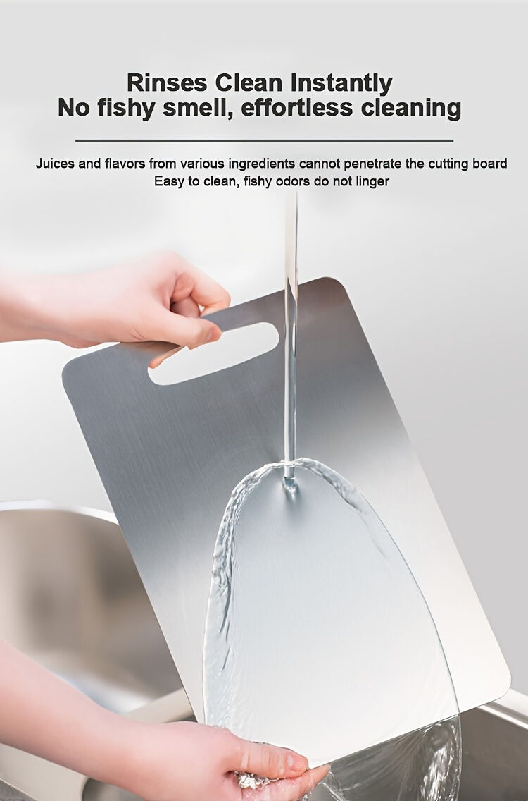 3x Stainless Titanium Steel Anti-Bacterial Mildew-Proof Cutting Chopping Boards
