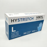 1000x Clear Disposable Vinyl Gloves Powder Free Latex Free Bulk - 1 Box - L - Front View