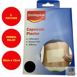 6x CAPSICUM PLASTER PATCHES Herbal Muscle Pain Inflammation Ache Relief BULK - Front View