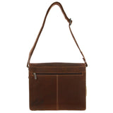 Jack's Inn Lady Killer Brown Crazy Horse Leather Shoulder Bag Western Vintage in Cognac - Side View