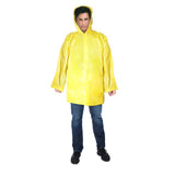 Adult Hooded Poncho Raincoat Waterproof Jacket Emergency Rain Coat REUSABLE - Side View