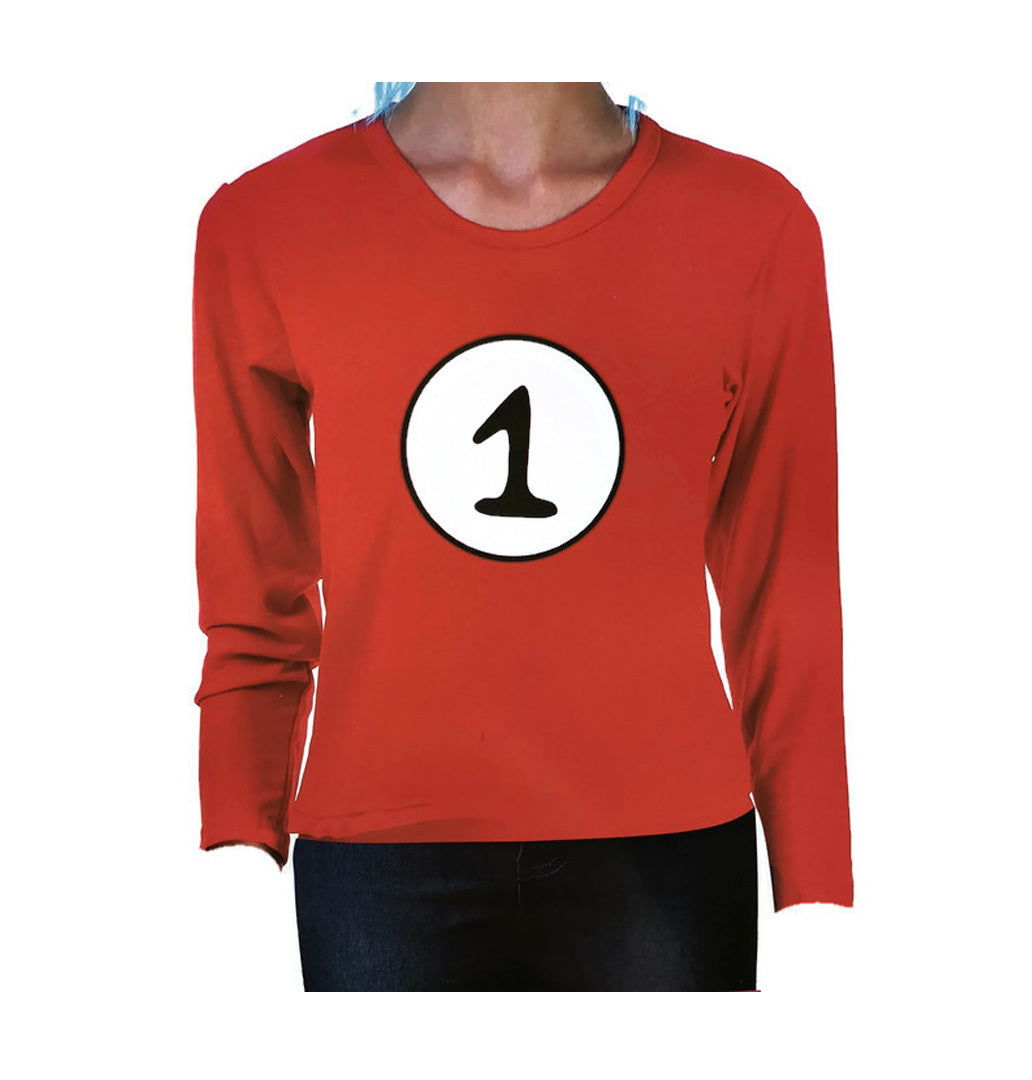 Kids Cat In The Hat Thing 1 Dr Seuss Red Top Party Costume Book Week Childrens - S (4-5 Years Old)