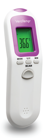 VeraTemp Non-Contact Baby Thermometer Infrared LCD IR - Front View