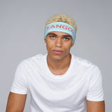 Kangol Bermuda Stripe Headband - Blue Tint - One Size - Top-Down View