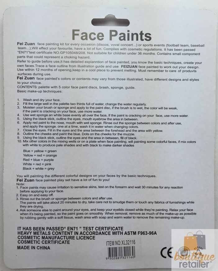 Safe and Fun Clown Face Paint Set for Halloween and Costume Events