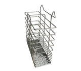 Stainless Steel Cutlery Basket Holder Drying Rack - Chrome - Side View