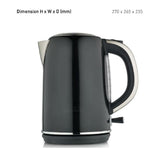Sunbeam 1.7l Simply Stylish Black Fast Boil Cordless Kettle - Front View