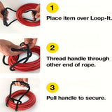 24-Inch Heavy-Duty Storage Strap with Handle – Cord, Hose & Cable Organiser - Rear View
