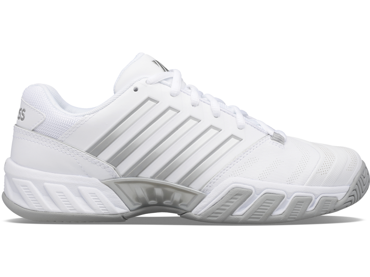 K-Swiss Womens Bigshot 4 AC Tennis Shoes - White/Silver - US 7.5