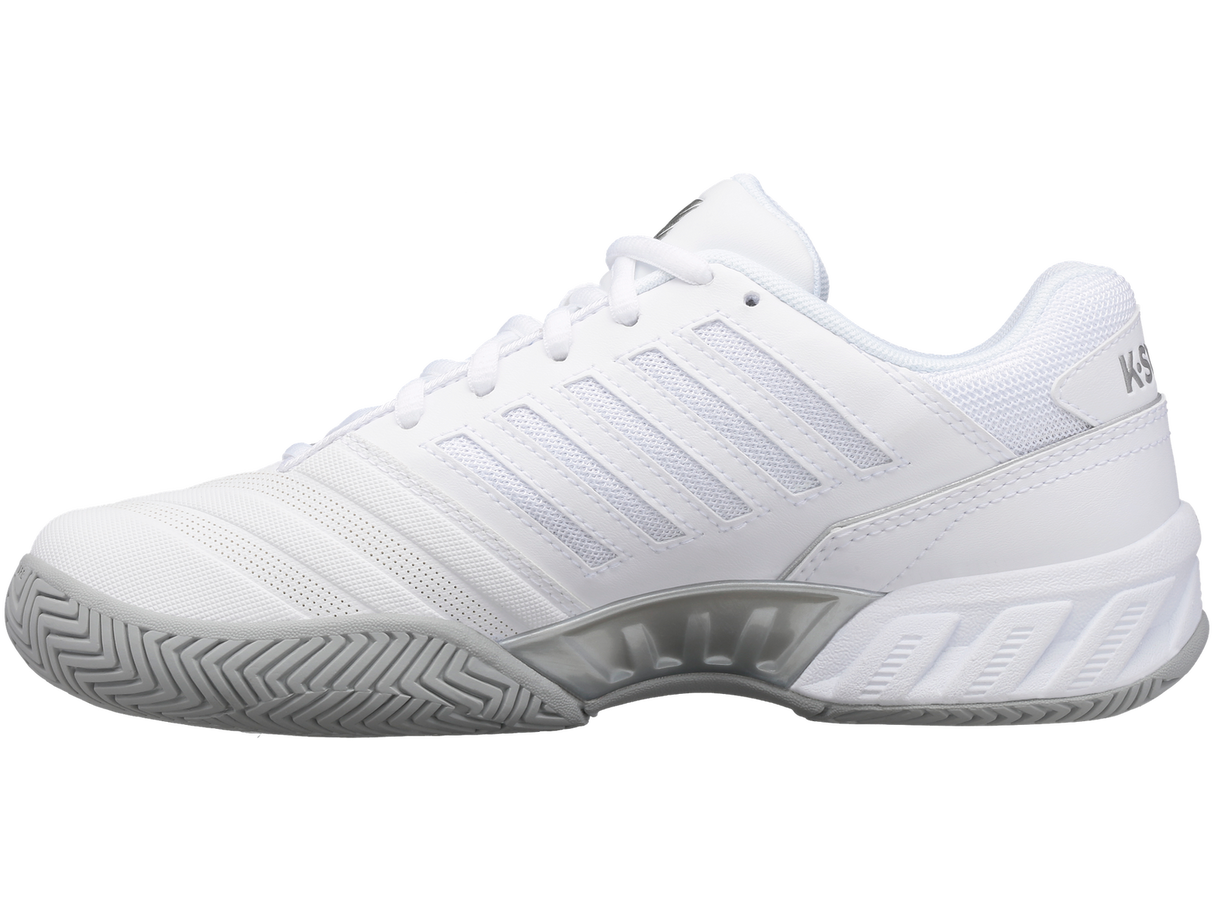K-Swiss Womens Bigshot 4 AC Tennis Shoes - White/Silver - US 7.5