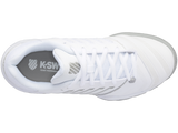 K-Swiss Womens Bigshot 4 AC Tennis Shoes - White/Silver - US 7.5 - Low Angle