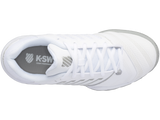 K-Swiss Womens Bigshot 4 AC Tennis Shoes - White/Silver - US 9 - Close-Up Angle