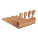 Bamboo Cheese Board and Knife Set - Side View