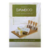 Bamboo Cheese Board and Knife Set - Top-Down View