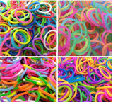 4800 LOOM BANDS Rubber Refill Kit DIY Magical Bracelet 192 S Clips 16 Hooks BULK - Mystery Pack (Assorted Colours) - Front View