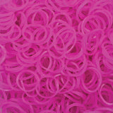 4800 LOOM BANDS Rubber Refill Kit DIY Magical Bracelet 192 S Clips 16 Hooks BULK - Plain Hot Pink - Front View