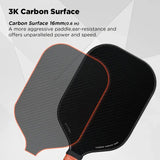 3K Graphite Carbon Fiber Pickleball Paddles Pickle Ball Racket Racquet - Top-Down View