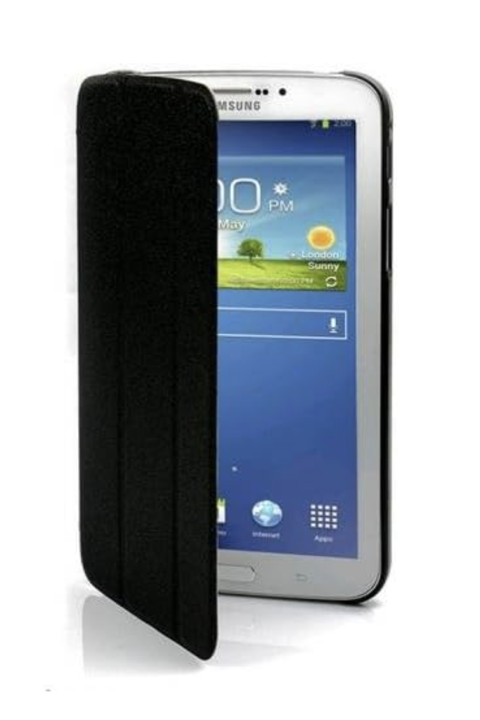 Sleek Tri-Fold Protective Case for Samsung Galaxy Tab 3 - Black, 8 Inch
