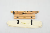 3 Chairs & 1 Table Set Bamboo Camping Folding Portable Outdoor Picnic Travel BBQ - Close-Up Angle