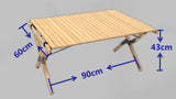 3 Chairs & 1 Table Set Bamboo Camping Folding Portable Outdoor Picnic Travel BBQ - Extra Image