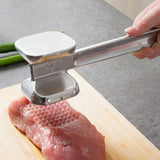 25cm Hammer Meat Tenderiser Chicken Steak Mallet Beef Handle - 45-Degree Angle