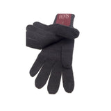 100% PURE WOOL GLOVES Winter Snow Ski Plain Knit Knitted Warm Plain - Charcoal