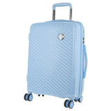 Stylish Blue Hard Shell Carry-On Suitcase by Milleni - 54cm (39L) - Front View