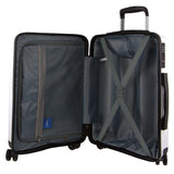 Contemporary White Cabin Luggage Bag - Pierre Cardin Inspired Milleni 54cm Suitcase (39L)