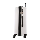 Pierre Cardin Milleni 75cm Expandable Travel Suitcase - Stylish White Checked Luggage Bag