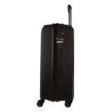 Milleni Black Checked Luggage Bag - Pierre Cardin Inspired 65cm Travel Suitcase (82.5L) - Rear View