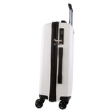Pierre Cardin Milleni Hardshell Travel Luggage Set - 3-Piece Suitcase Collection in White - Close-Up Angle