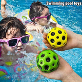 High Bouncing Ball Space Ball Bouncy Ball Outdoor Throw Catch Moon Ball Kids Toy - Rear View