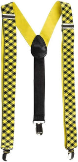 Geeky Costume Accessory Set - Retro Nerd Glasses, Bow Tie & Suspenders for Dress Up Parties - Top-Down View